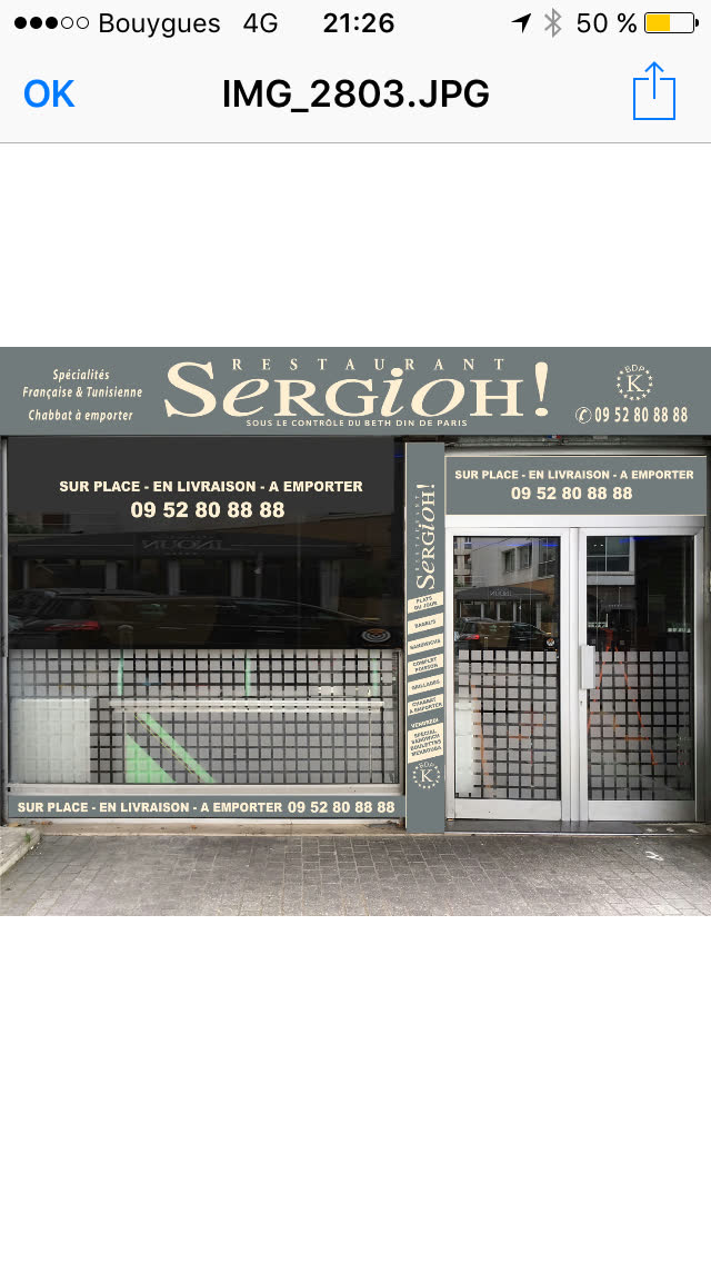 CHEZ SERGIO — Restaurant casher à Sarcelles